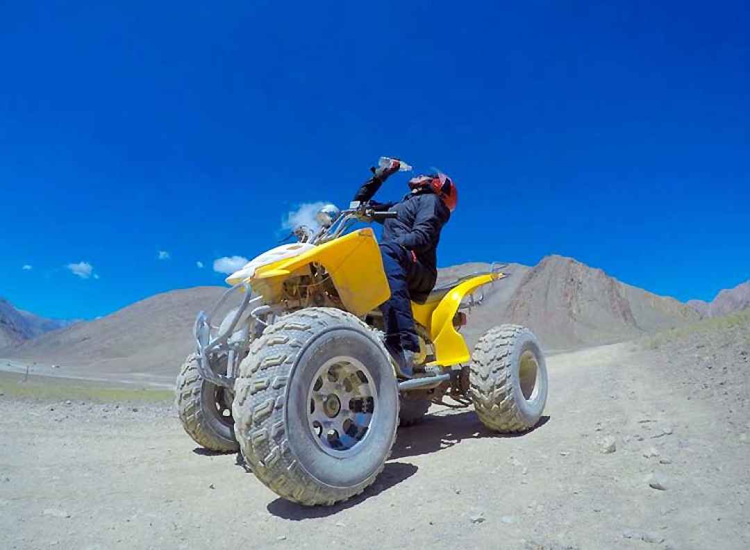 ATV Ride in cold desert in Nubra Valley